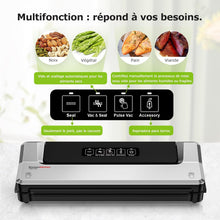 Load image into Gallery viewer, Bonsenkitchen Machine Sous Vide Alimentaire - Appareil de Mise Sous Vide pour La Cuisson Sous Vide et La Conservation des Aliments Frais, Y 40 Compris Les Sacs Sous Vide