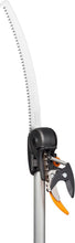 Load image into Gallery viewer, Fiskars Coupe-Branches Multifonctions Télescopique, pour Bois vert et Rameaux, Revêtement antiadhésif, Lame en acier/manche en aluminium, longueur 2,4 - 4 m, noir/orange, UPX86, 1023624