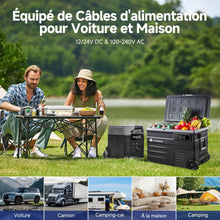 Load image into Gallery viewer, AAOBOSI 45L Glacière à Compresseur, Glaciere Électrique -20℃ à 20℃, Frigo Camion APP&amp;Bouton Contrôle, 12/24V DC et 100-240V AC Glaciere Camping Pour Voiture, Camion, Bateau et Prise De Courant