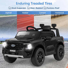 Load image into Gallery viewer, 12V Licensed Ford Ranger Kids Ride on Car, Battery Powered Electric Vehicle Toy Car w/ Remote Control, Storage Basket, Music