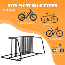 Load image into Gallery viewer, AECOJOY Commercial Floor Bike Rack Stand, 10-Bike Capacity Dual Sided Bicycle Storage Stand Floor Parking Stand
