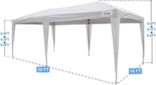 Load image into Gallery viewer, Goutime tonnelle Pliante 3x6,Pop up canopée Gazebo Tente de fête,4 Murs détachables Même Sac à roulettes,abri de Jardin Exterieur,Tente de réception（Blanc）