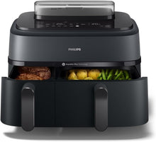 Load image into Gallery viewer, Philips Air Fryer 3000 Series Double Basket - Healthy, Fast and Versatile Cooking, 9 Litre Capacity, Touch Screen, Two Drawer Design (NA350/00)