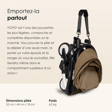 Load image into Gallery viewer, Poussette BABYZEN YOYO2 6+ (Cadre noir + pack couleur Aqua) - Comprend un harnais, un dossier, des arceaux de capote, une bandoulière, un coussin d’assise, et une capote assortie