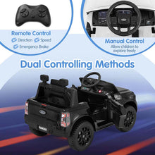 Load image into Gallery viewer, 12V Licensed Ford Ranger Kids Ride on Car, Battery Powered Electric Vehicle Toy Car w/ Remote Control, Storage Basket, Music
