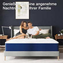Load image into Gallery viewer, Matoresu Matelas 140x200 Hauteur 25cm, Matelas Hybride à Ressorts Ensachés Indépendant en Mousse à Mémoire de Forme, Tissu Doux pour La Peau&amp;Soutien Confortable, Matelas 2 Personnes Moyenne Ferme