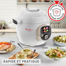 Load image into Gallery viewer, Moulinex, Cookeo Multicuiseur intelligent 6L, 150 recettes intégrées, Cuisson sans surveillance, Ecran intuitif, Guide de cuisson, Application MyMoulinex, 1600W, Blanc, 15 ans réparabilité