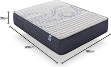 Load image into Gallery viewer, NATURALEX - Matelas PerfectSleep 180x200 - Épais 30 cm - Soutien Mousse à mémoire de Forme - Accueil Blue Latex - Confort Ferme - Respirant - 7 Zones - Réversible - Haute Densité - Fabriqué en Europe