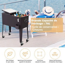 Load image into Gallery viewer, Glacire  Roues Verrouillables 76L Dessert de Glace avec Dcapsuleur et Rceptacle  Capsules en PP de haute alimentaire Garder au Frais 72h 83 x 48 x 87 CM -
