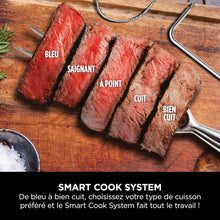 Load image into Gallery viewer, Ninja Woodfire Barbecue électrique et fumoir Pro XL avec thermomètre, barbecue et Air fryer d'extérieur 4-en-1 avec système Smart Cook et granulés Woodfire, portatif, gris/noir, OG850EU