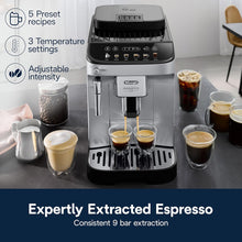 Load image into Gallery viewer, De'Longhi Magnifica Evo Automatic Espresso &amp; Coffee Machine with Manual Milk Frother, Built-in Grinder &amp; Auto-Clean Function - For Latte, Cappuccino, Americano, Iced Coffee, ECAM29043SB