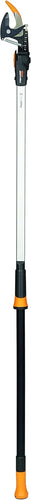 Fiskars Coupe-Branches Multifonctions Télescopique, pour Bois vert et Rameaux, Revêtement antiadhésif, Lame en acier/manche en aluminium, longueur 2,4 - 4 m, noir/orange, UPX86, 1023624