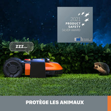 Load image into Gallery viewer, WORX LANDROID Vision WR206E.1, Robot Tondeuse sans Fil périphérique 600 m² Surf.Max 700 m², Installation en 30 Min, Caméra 4K + IA Adaptative, évite Tous Les Obstacles, Coupe des Bordures, Multizone