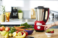 Load image into Gallery viewer, Senya SYCP-HB008R Cook &amp; Ice V3 Red Stainless Steel Heated Blender, Soup Blender/Milled Soup, Steaming, Crushed Ice Smoothies, 1, 5L, 1400W, SYCP-HB008R