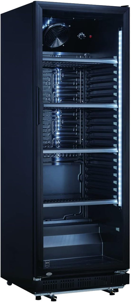 METRO Professional Réfrigérateur à Boissons GSC2360B, Acier/Verre, 62 x 63.6 x 175.3 cm, 347 L, avec Serrure, Noir