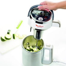 Load image into Gallery viewer, Moulinex Blender chauffant, Mixeur soupe, Puissance 1000 W, Capacité 1,2 L, 5 programmes automatiques, Double paroi, Maintien au chaud 40 min, Livret recettes, Easy Soup, Inox LM841B10