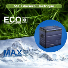 Load image into Gallery viewer, AAOBOSI 46 L Glaciere a Compression, Glaciere Electrique Double Zone, 12 V/24 V et 100-240 V Frigo Camping, -20 ℃ à 20 ℃, pour Voiture, Camion, Bateau, Camping-Car