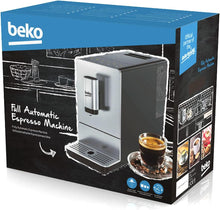 Load image into Gallery viewer, BEKO, Machine à café, expresso automatique, 1350 W / 19 bars, Capacité café : 125 g, Capacité eau : 1,4L, Système autonettoyant, 5 niveaux de broyage, Arrêt automatique, Façade Inox Brossé
