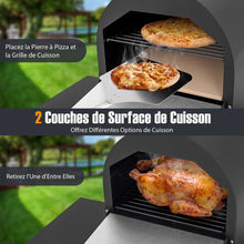 Load image into Gallery viewer, Four  Pizza au Feu de Bois d'Extrieur Housse en Tissu Oxford Pierre  Pizza de 31 cm Pelle  Pizza Grille de Cuisson -