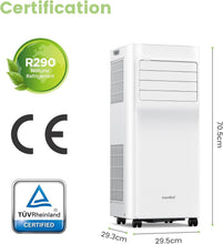 Load image into Gallery viewer, COMFEE' Climatiseur Mobile 9000 BTU/h 2,6kW, 3-EN-1 Refroidisseur Déshumidificateur Ventilateur, Fonction Follow me, Minuterie, Mode nuit, Pour salon et maison de 33㎡/88m³, MPPH-09CRN7, R290