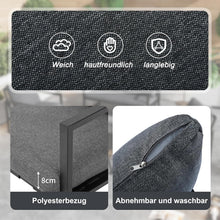 Load image into Gallery viewer, Zepneiy Salon de Jardin, Salon de Jardin 4 Personnes, avec canapé, Table Basse et Coussins, Housse en Tissu déhoussable et Lavable, Noir (Coussins d'assise Inclus)
