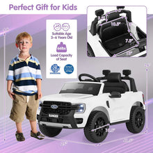 Load image into Gallery viewer, 12V Licensed Ford Ranger Kids Ride on Car, Battery Powered Electric Vehicle Toy Car w/ Remote Control, Storage Basket, Music