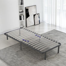 Load image into Gallery viewer, SAMPUR - Essential bed base 140 x 200 cm | Durable and comfortable | Feet included | Adjustable slats | Epoxy lacquered metal frame | Quick and easy assembly