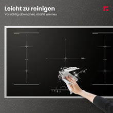 Load image into Gallery viewer, GASLAND IH905BFB Plaque de Cuisson Induction encastrable 90 cm, 5 foyers avec cadre en inox, zone spéciale BBQ, PowerBoost, 10000W (Poêle non incluse)