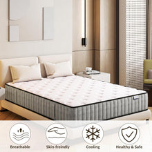 Load image into Gallery viewer, Matoresu Matelas 140x200 Hauteur 25cm, Matelas Hybride à Ressorts Ensachés Indépendant en Mousse à Mémoire de Forme, Tissu Doux pour La Peau&amp;Soutien Confortable, Matelas 2 Personnes Moyenne Ferme