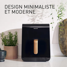 Load image into Gallery viewer, Panasonic NF-CC500SXE AirFryer Friteuse sans huile avec Hublot, 5L, 80-200°C, Minuterie Numérique et Écran LCD, Vapeur Douce, 11 Préréglages, Nettoyage Facile, Gris Mat