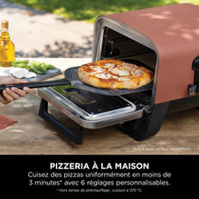 Load image into Gallery viewer, Ninja Woodfire Four à pizza extérieur électrique 8-en-1, rotissoire &amp; fumoir barbecue avec grille, plaque pro-heat, pierre à pizza, granulés de bois et pelle, 6 réglages, orange foncé OO101EU