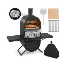 Load image into Gallery viewer, Four à Pizza au Feu de Bois d'Extérieur Housse en Tissu Oxford Pierre à Pizza de 31 cm Pelle à Pizza Grille de Cuisson -