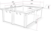 Load image into Gallery viewer, Habitat et Jardin Piscine Bois Rectangle Caimans - 4.10 x 3.00 x 1.24 m