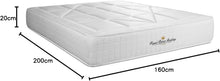 Load image into Gallery viewer, Royal Palace Bedding Windsor Pocket Spring Mattress + Memory Foam Maxi Thickness 140 x 190 cm | Thickness: 26 cm | Comfort: Balanced