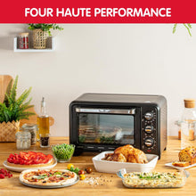 Load image into Gallery viewer, Moulinex Four électrique 39 L, 7 modes de cuisson, Chaleur tournante, Thermostat réglable jusqu’à 240° C, Tournebroche, Minuteur 120 min, Grille réversible, Optimo noir OX485810