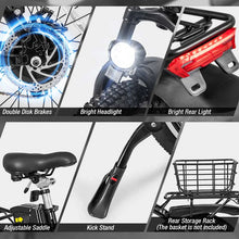 Load image into Gallery viewer, Folding Electric Bike for Adults with 20" Fat Tires, 750W Brushless Motor, 30MPH, 44-Mile Range, LCD Display &amp; Fork Suspension for Snow/Sand Commuting