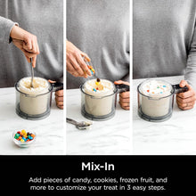 Load image into Gallery viewer, Ninja NC301 CREAMi Ice Cream Maker, for Gelato, Mix-ins, Milkshakes, Sorbet, Smoothie Bowls &amp; More, 7 One-Touch Programs, with (2) Pint Containers &amp; Lids, Compact Size, Perfect for Kids, Silver