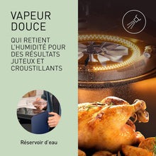 Load image into Gallery viewer, Panasonic NF-CC500SXE AirFryer Friteuse sans huile avec Hublot, 5L, 80-200°C, Minuterie Numérique et Écran LCD, Vapeur Douce, 11 Préréglages, Nettoyage Facile, Gris Mat