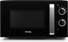 Load image into Gallery viewer, H.Koenig Four à Micro-ondes Compact Digital 20L VIO2, 700W, Plateau tournant 24,5cm, Multifonction Programmable 6 niveaux de chauffe, Décongélation et Express, Minuterie 60min, Effet mirroir noir