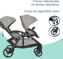 Load image into Gallery viewer, Joie - Evalite™ Duo - Poussette Double - Siège Arrière Inclinable À Plat - Pliage Facile &amp; Compact - Compatible Sièges Auto - Suspension 4 Roues - Harnais 5 Points SoftTouch - Dès la naissance