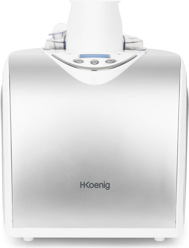 H.Koenig Professional Ice Cream Maker HF320, Electric Ice Maker 2L, 180 W, Refrigerant & Cold Maintenance - Sorbet and Ice Cream