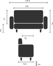 Load image into Gallery viewer, hjh OFFICE Canapé Lounge Curacao Similicuir Noir
