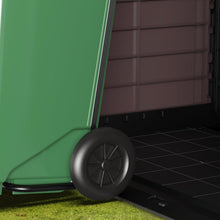 Load image into Gallery viewer, Duramax StoreAway 1200L Plastic Garden Shed/ Flat Lid, Outdoor Storage Shed, Wheelie Bin Hideaways, Wheelie bin box, Durable Construction, Ideal for Bikes, BBQs &amp; 2x 240L Bins, 145x85x125 cm, Brown