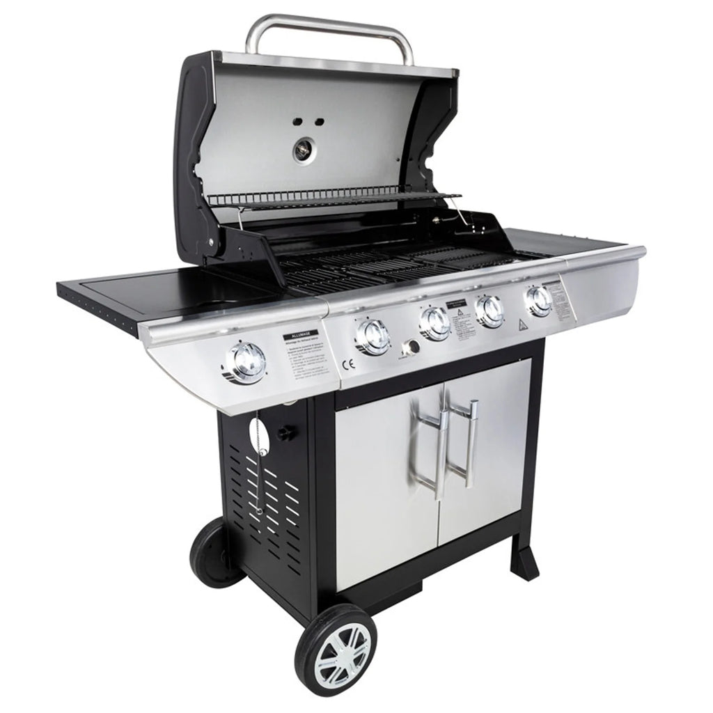 Barbecue au gaz BRISBANE - 4 brûleurs 14kW + réchaud Somagic