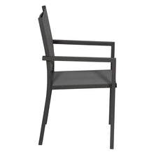 Load image into Gallery viewer, Lot de 8 chaises en aluminium anthracite - textilène gris Happy Garden