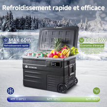 Load image into Gallery viewer, AAOBOSI 45L Glacière à Compresseur, Glaciere Électrique -20℃ à 20℃, Frigo Camion APP&amp;Bouton Contrôle, 12/24V DC et 100-240V AC Glaciere Camping Pour Voiture, Camion, Bateau et Prise De Courant