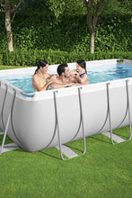 Load image into Gallery viewer, Piscine Hors Sol 404 x 201 x 100 cm BESTWAY Rectangulaire Power Steel™ Piscine Tubulaire
