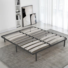 Load image into Gallery viewer, SAMPUR - Morpholattes bed base | 90 x 190 cm | 7 legs included | Grey | 25 cm high | epoxy lacquered metal frame | Extra wide slats | 5 support zones