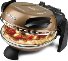 Load image into Gallery viewer, G3 Ferrari G10006 Pizza Express Delizia, 1200 W Pizza Oven, Adjustable Thermostat up to 400°C, Cooks Tasty Pizza in 5 Minutes, Double Resistance, Recipe Book and Spatulas Included - Black