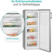 Load image into Gallery viewer, Congélateur 165L blanc Bomann GS7317-1-blanc, Volume net : 165 litres, pose libre, Éclairage intérieur à LED, Température réglable, silencieux, economique Congélateur 4 étoiles